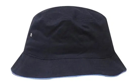 Headwear Bucket Hat With Sandwich Trim Brushed Heavy Sports Twill *no Sandwich* X12 Metro Workwear.